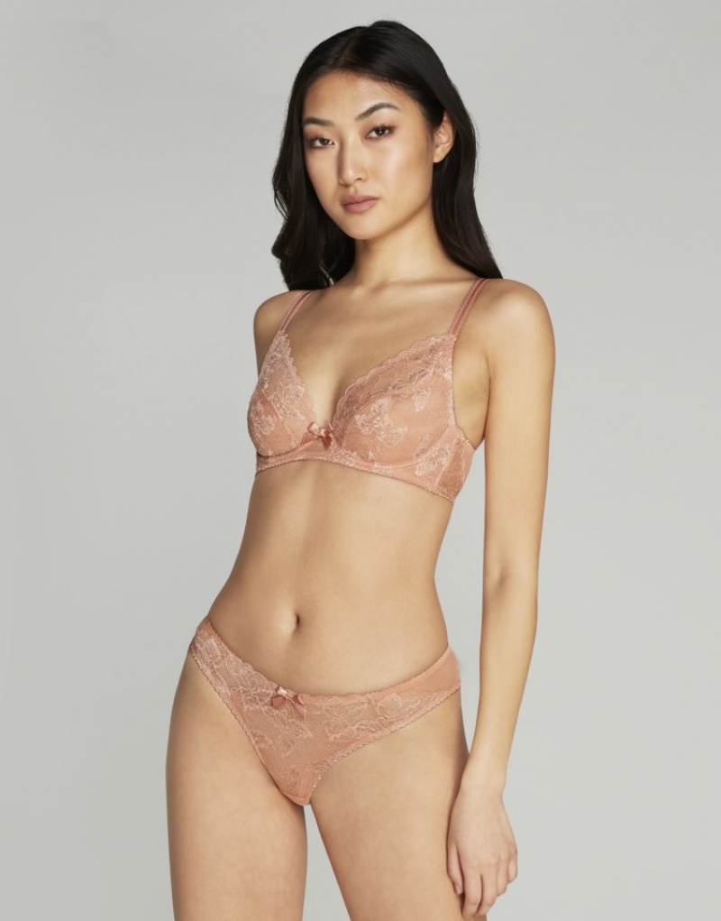 Agent Provocateur Leni Plunge Underwired Bra レディース ブラ Praline 日本 | Y5G-1880