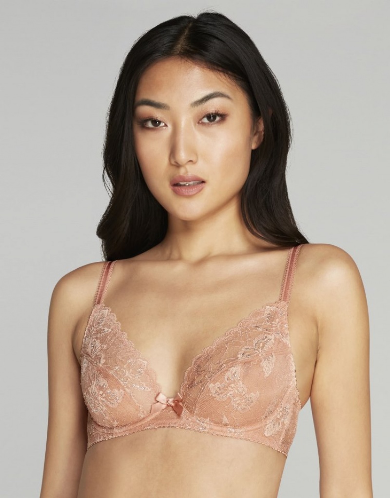 Agent Provocateur Leni Plunge Underwired Bra レディース ブラ Praline 日本 | Y5G-1880