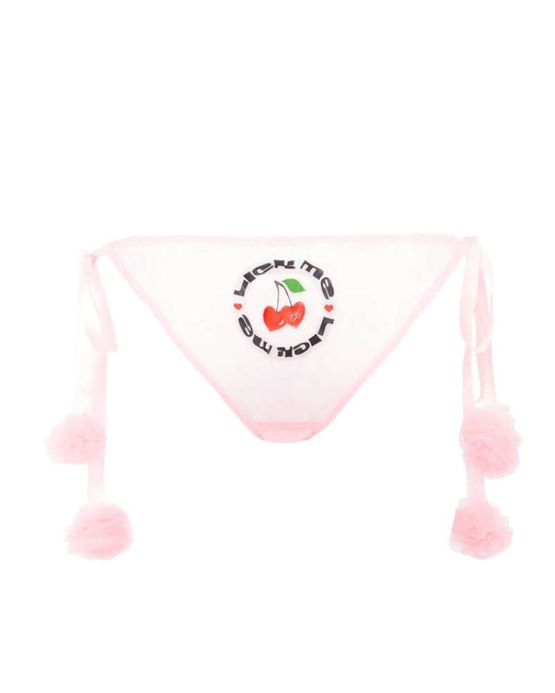 Agent Provocateur Lick Me Tie Side Brief レディース ブリーフ Baby Pink/Red 日本 | Y8M-1712