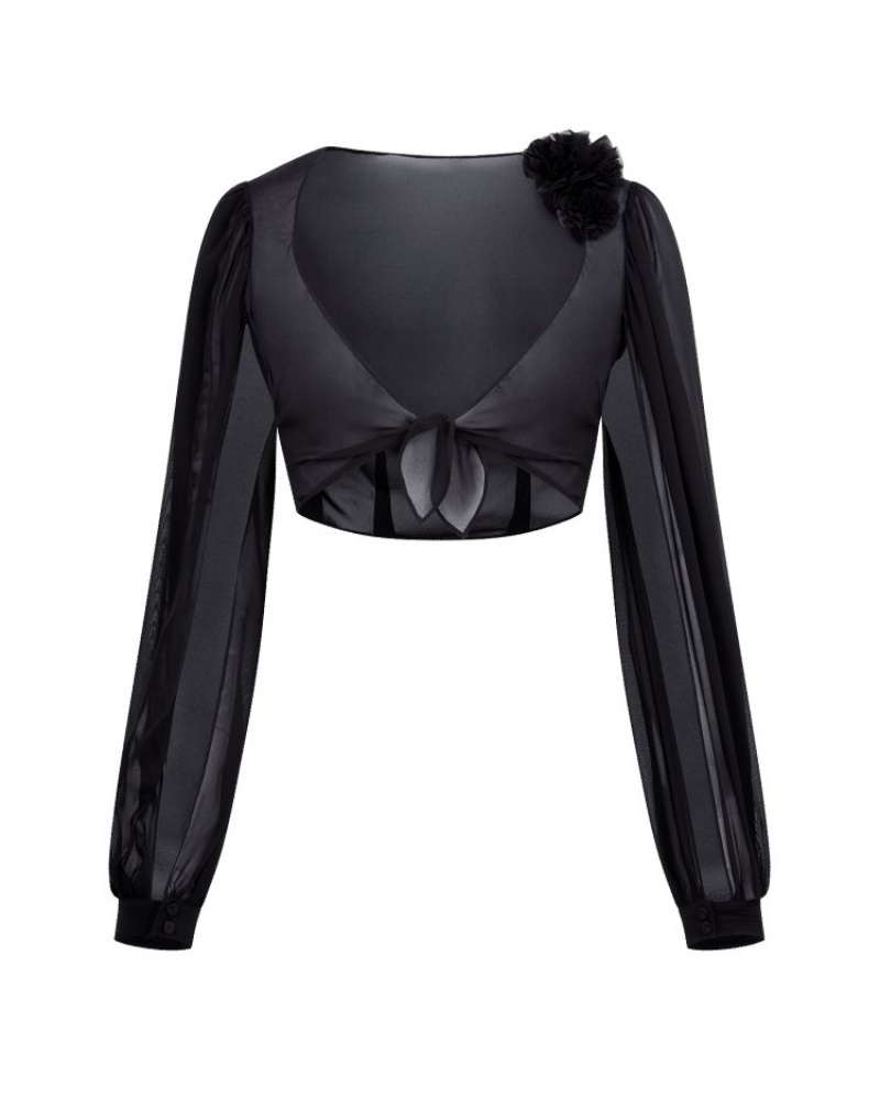 Agent Provocateur Lillee Cropped Jacket レディース ウェア 黒 日本 | H1X-0076