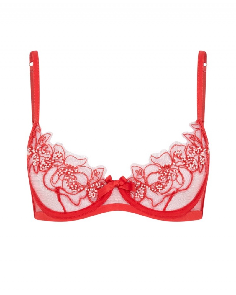 Agent Provocateur Lindie Balconette Underwired Bra レディース ブラ Red/Red 日本 | X4V-8453