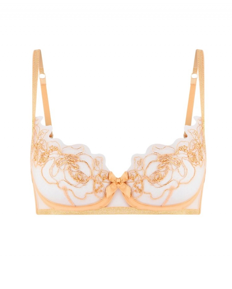 Agent Provocateur Lindie Balconette Underwired Bra レディース ブラ Gold/Sand 日本 | L0J-7018