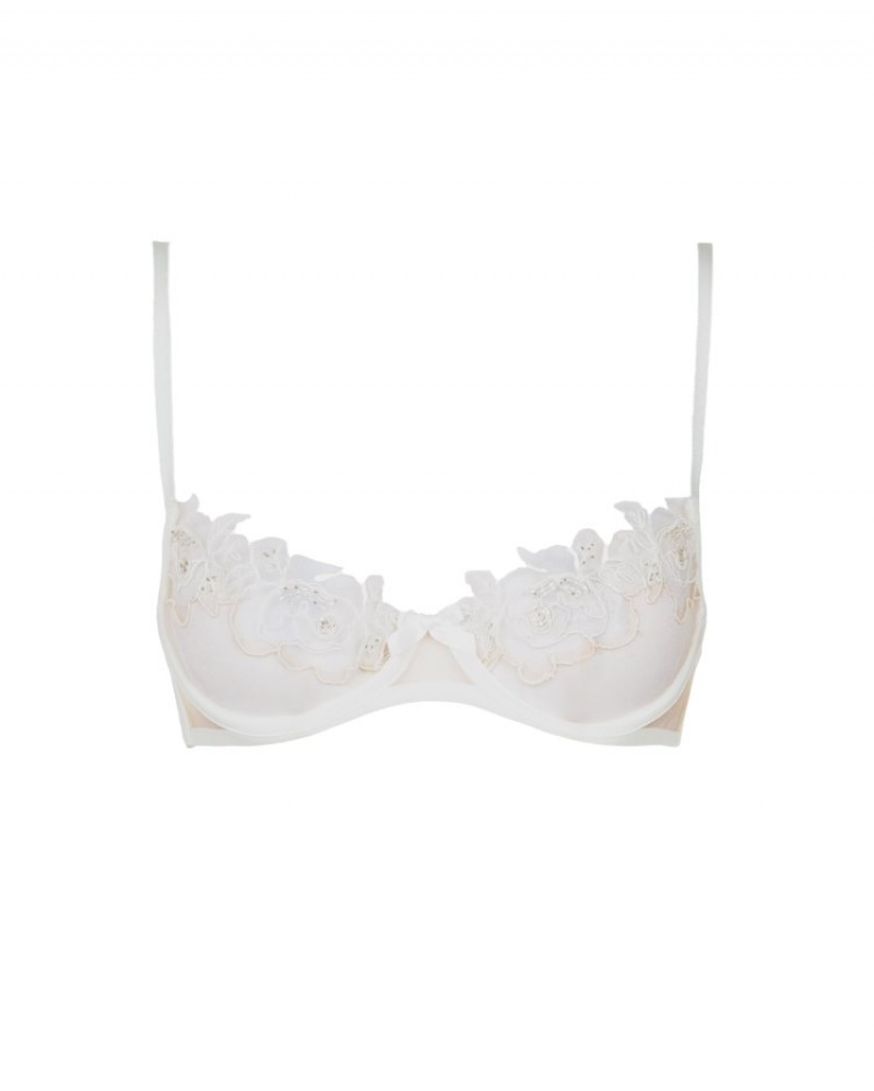 Agent Provocateur Lindie Demi Cup Plunge Underwired Bra レディース ブラ Sand 日本 | L4L-1748