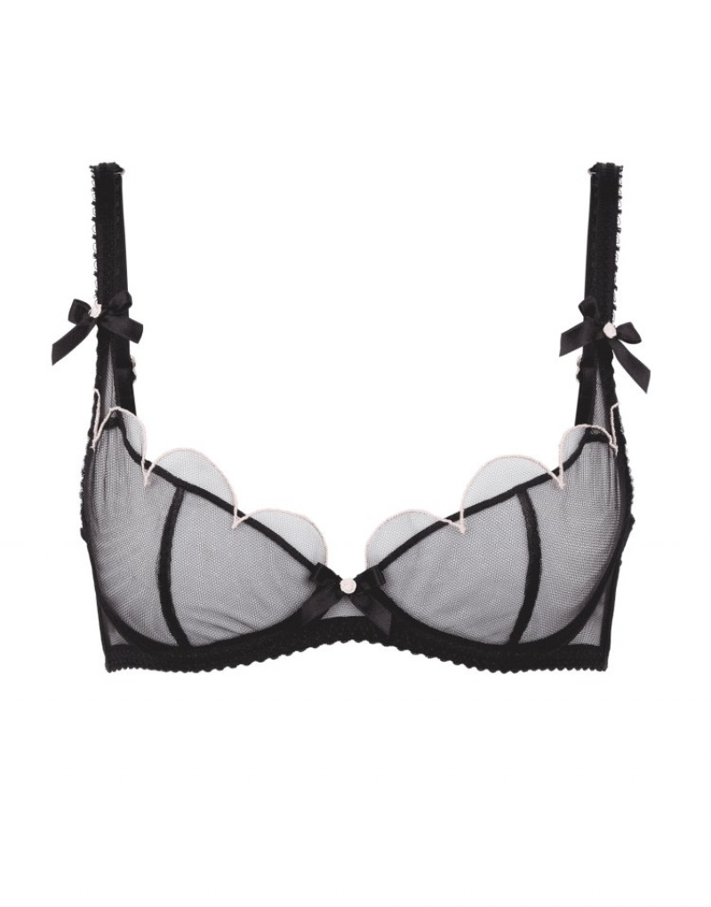 Agent Provocateur Lorna Demi Cup Plunge Underwired Bra レディース ブラ 黒 日本 | B3W-4114