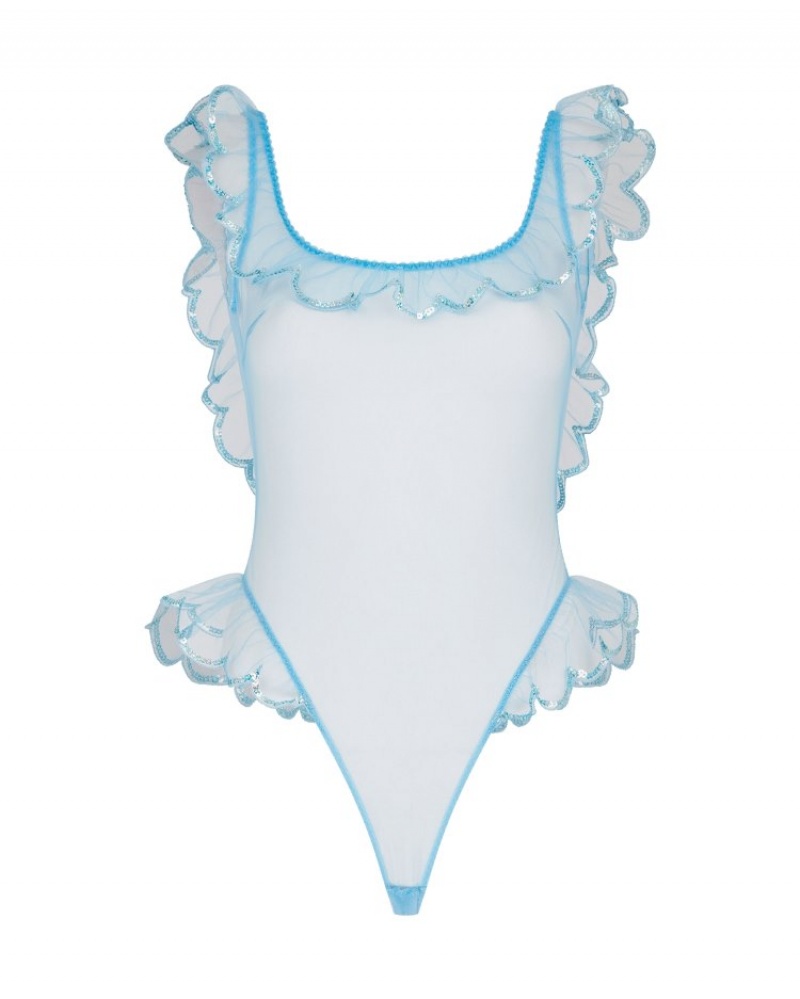 Agent Provocateur Lorna Party Bodysuit レディース ボディスーツ Baby Blue/Iridescent 日本 | F5K-3835