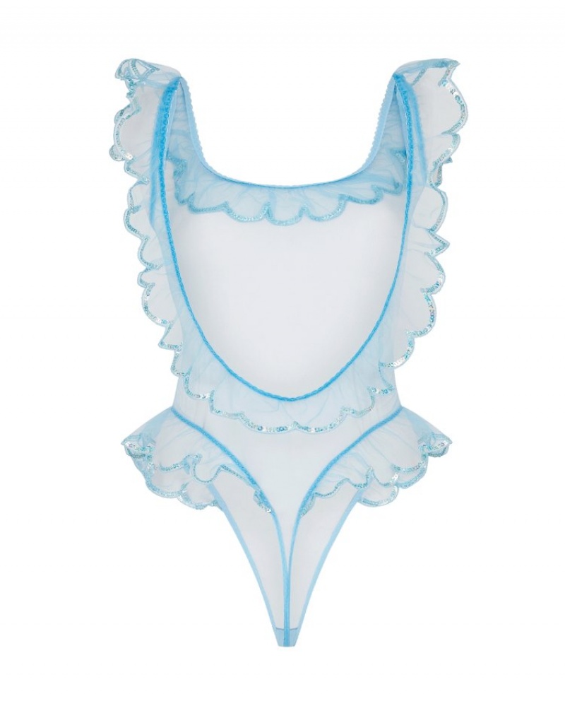 Agent Provocateur Lorna Party Bodysuit レディース ボディスーツ Baby Blue/Iridescent 日本 | F5K-3835