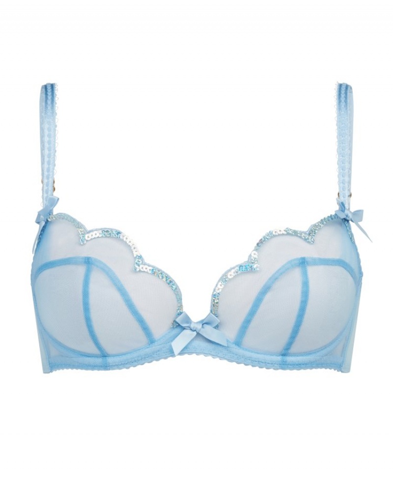 Agent Provocateur Lorna Party Plunge Underwired Bra レディース ブラ Baby Blue/Iridescent 日本 | B6C-9764