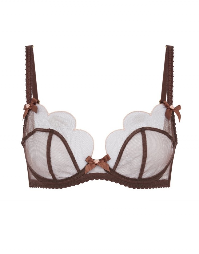 Agent Provocateur Lorna Plunge Underwired Bra レディース ブラ Chestnut 日本 | D2W-9710