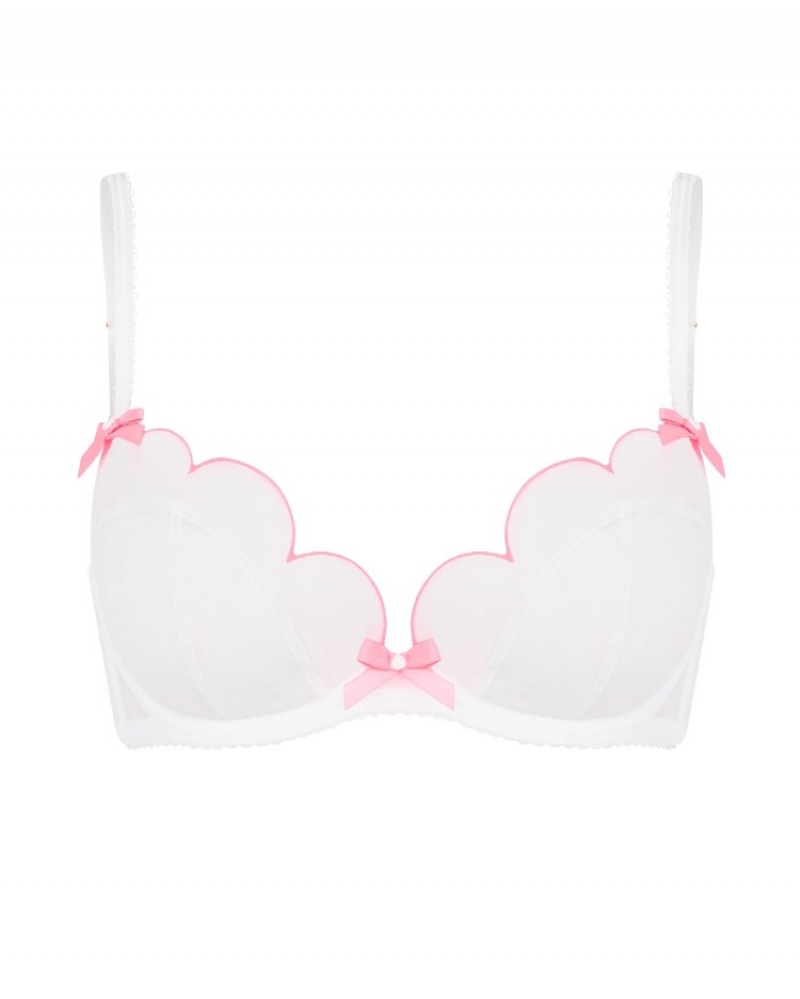 Agent Provocateur Lorna Plunge Underwired Bra レディース ブラ white/pink 日本 | V8D-9711