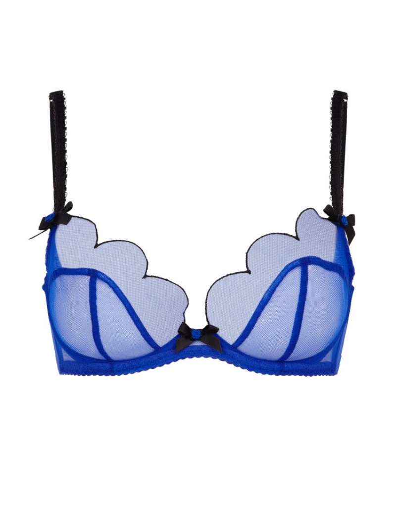 Agent Provocateur Lorna Plunge Underwired Bra レディース ブラ Blue/Black 日本 | I4W-9254