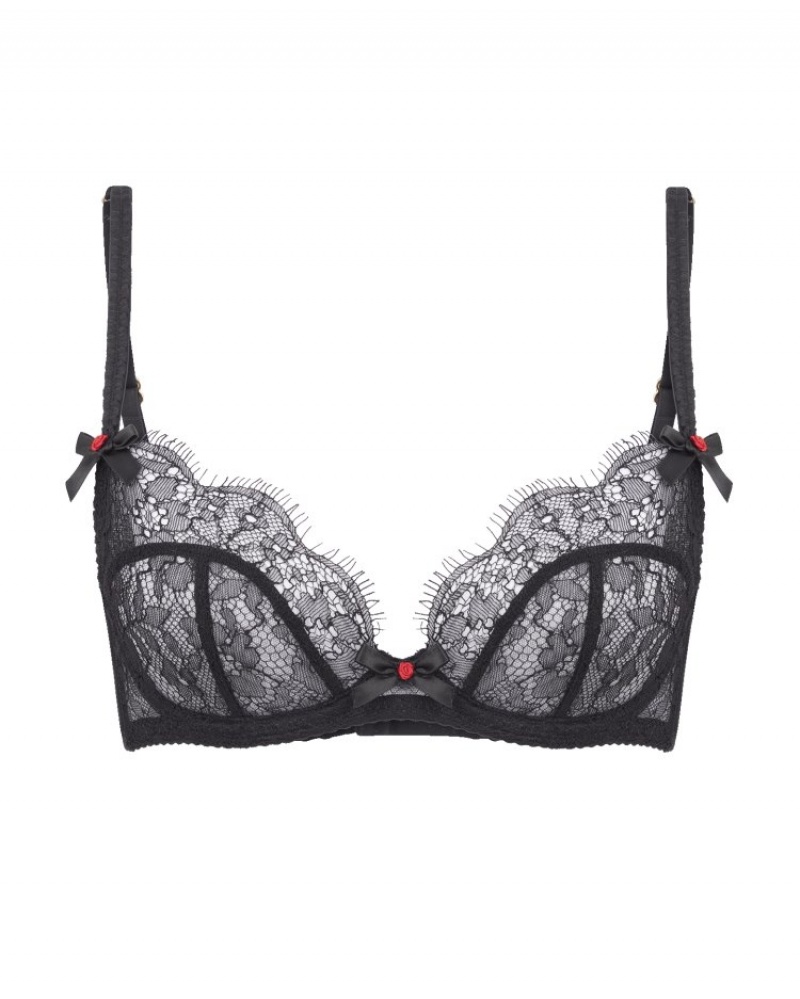 Agent Provocateur Lorna レース Plunge Underwired Bra レディース ブラ 黒 日本 | V3M-8116