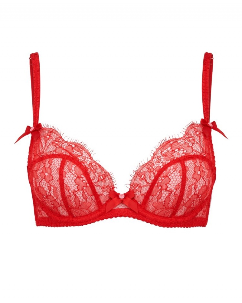 Agent Provocateur Lorna レース Plunge Underwired Bra レディース ブラ 赤 日本 | F3Q-5803