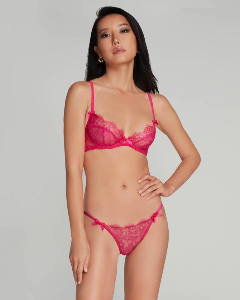 Agent Provocateur Lorna レース Plunge Underwired Bra レディース ブラ パープル 日本 | U1H-1417