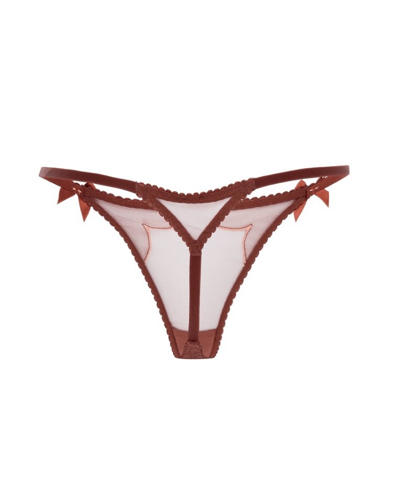 Agent Provocateur Lorna ひも レディース Tバック Chestnut 日本 | V1V-3889