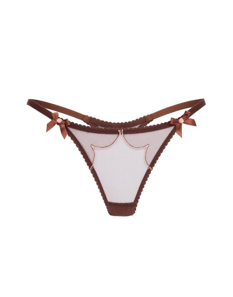 Agent Provocateur Lorna ひも レディース Tバック Chestnut 日本 | V1V-3889