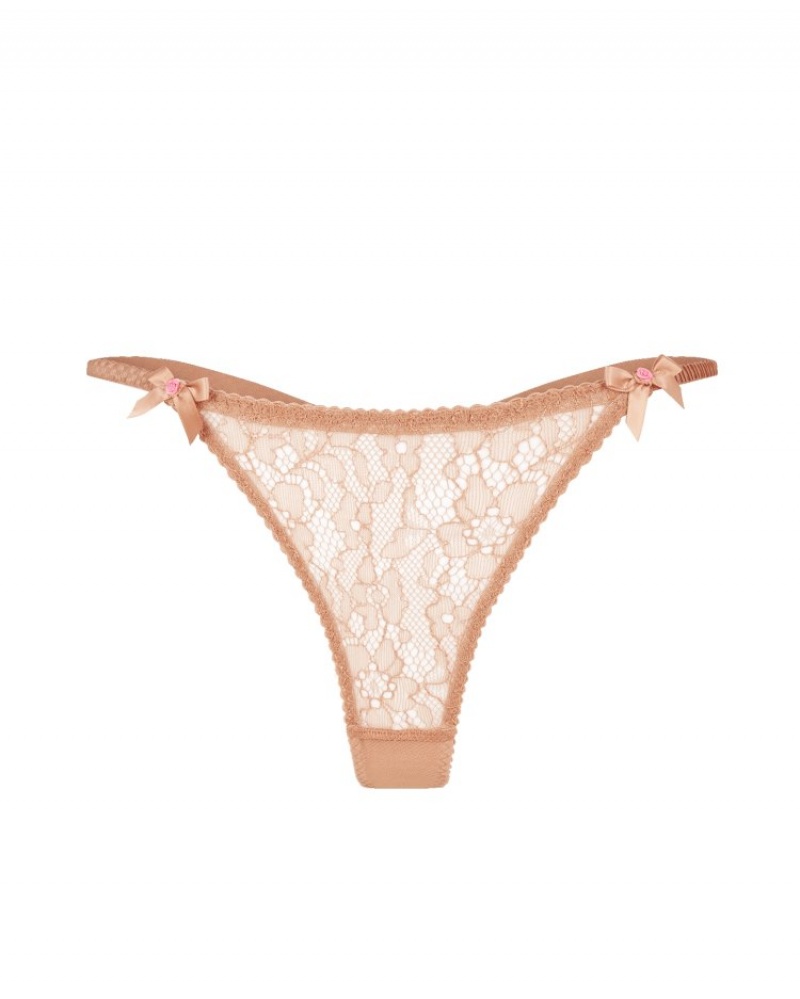 Agent Provocateur Lorna レース ひも レディース Tバック Praline 日本 | B5P-4483