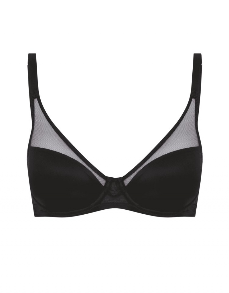 Agent Provocateur Lucky パッド入り Plunge Underwired Bra レディース ブラ 黒 日本 | S2E-5168