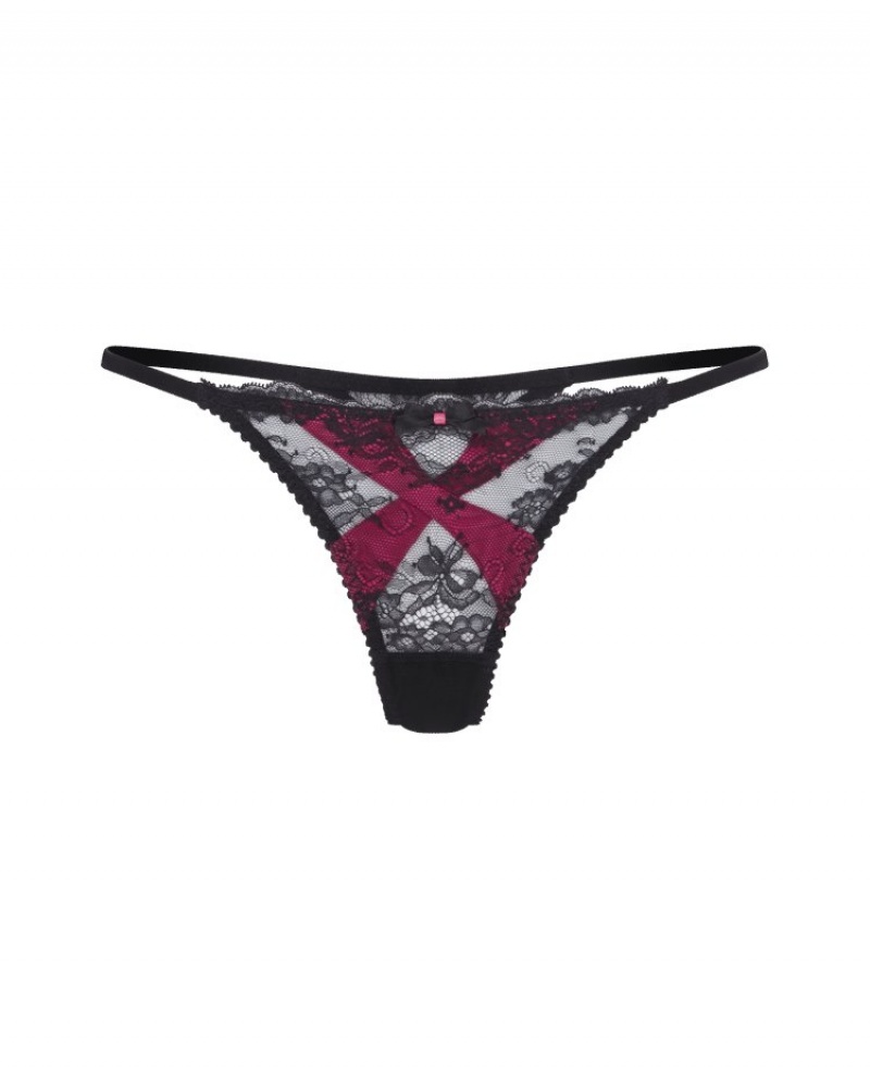 Agent Provocateur Maddy Full Brief レディース ブリーフ Black/Pink 日本 | T6Z-1717