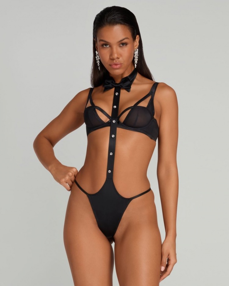 Agent Provocateur Mako Playsuit レディース プレイスーツ 黒 日本 | Z7I-0283