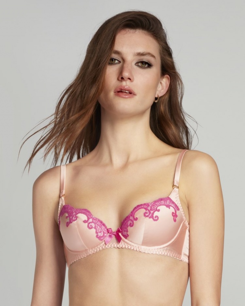 Agent Provocateur Molly Plunge Underwired Bra レディース ブラ ピンク 日本 | K3Y-1783