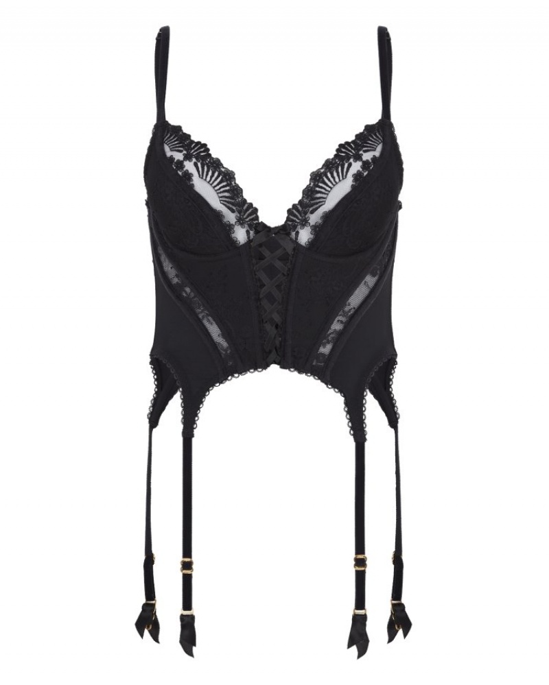 Agent Provocateur Moore Plunge Underwired Bra レディース ブラ 黒 日本 | S1Z-7953