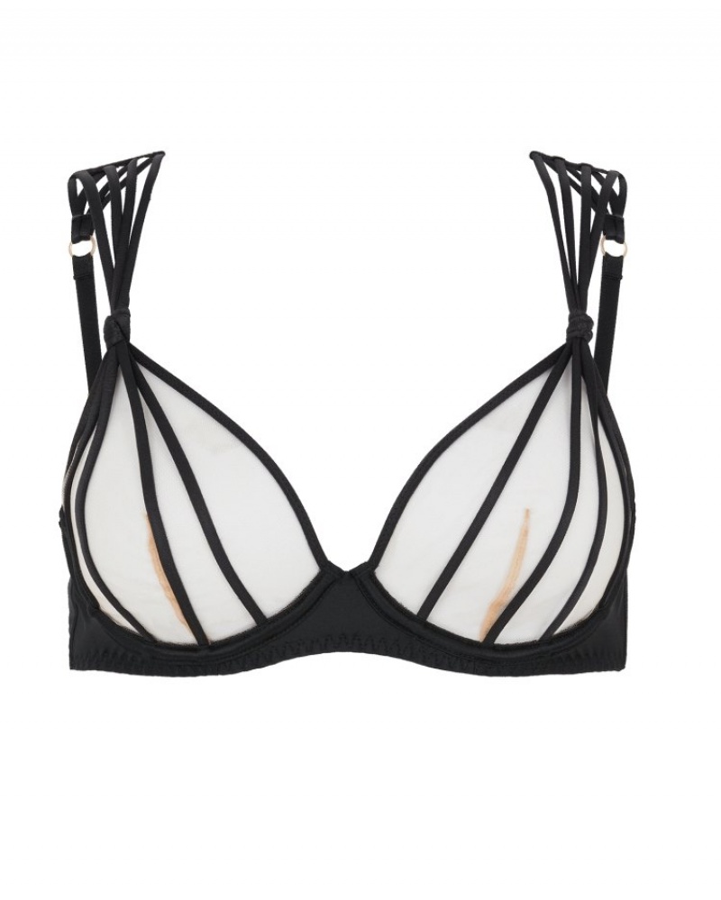 Agent Provocateur Ozara Plunge Underwired Bra レディース ブラ Black/Sand 日本 | Q1Q-1290