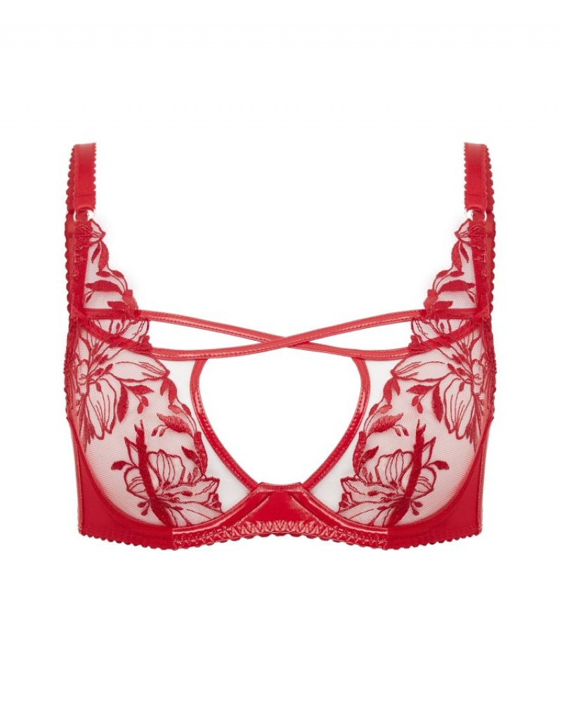 Agent Provocateur Ozella Plunge Underwired Bra レディース ブラ 赤 日本 | G3I-0178