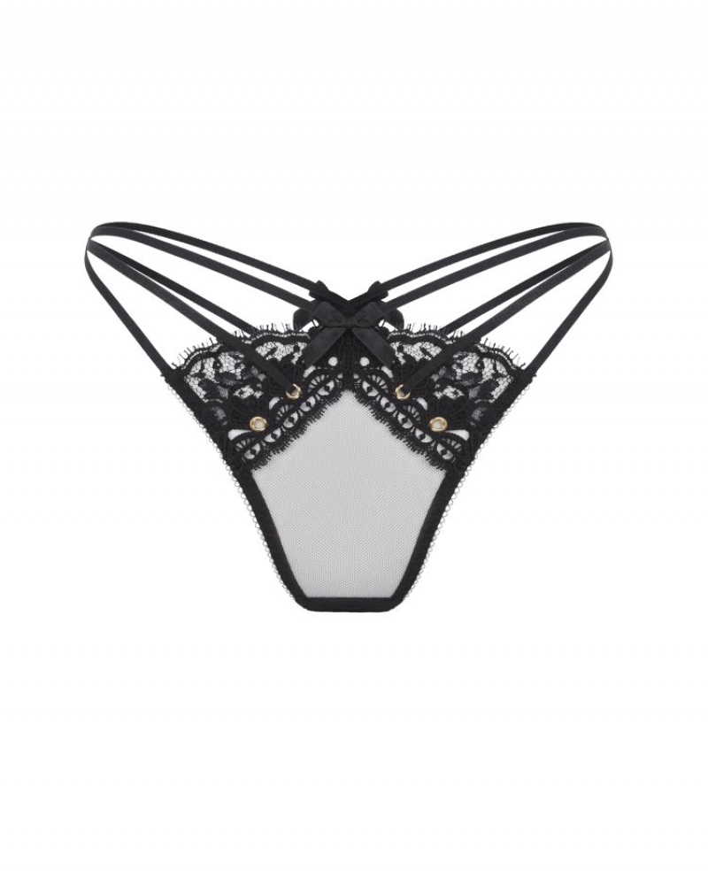 Agent Provocateur Paz ひも レディース Tバック 黒 日本 | L1H-5889