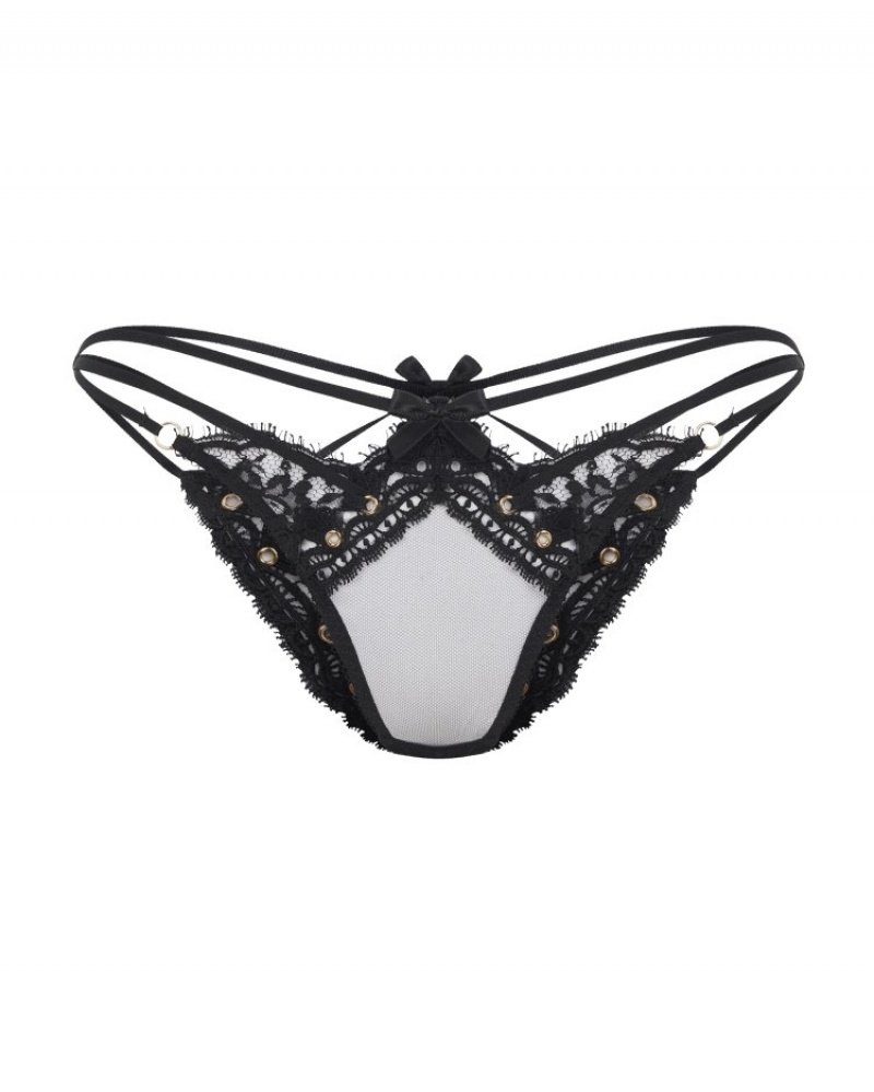 Agent Provocateur Paz ひも レディース Tバック 黒 日本 | L1H-5889