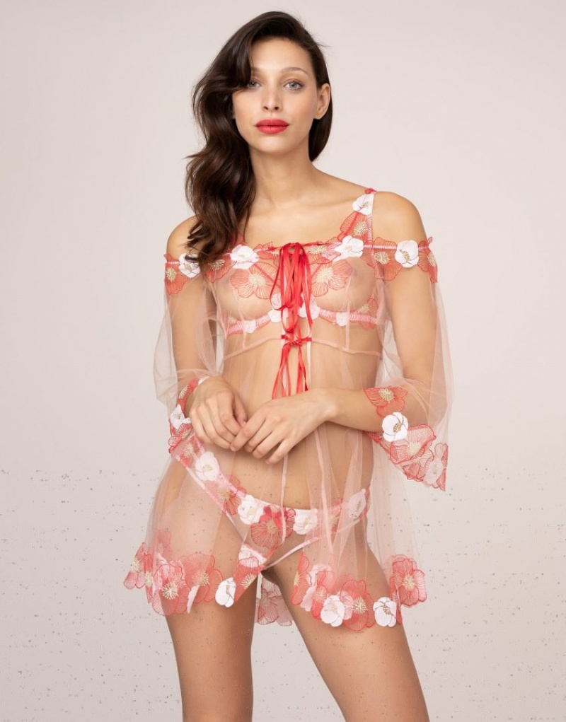 Agent Provocateur Philomena Babydoll レディース ガウン 赤 日本 | P0Y-3372