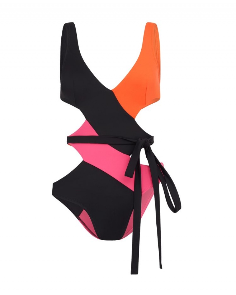 Agent Provocateur Racy Swimsuit レディース 水着 Black/Pink/Orange 日本 | Y1G-2835