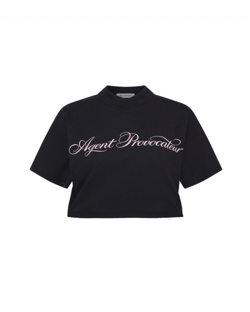 Agent Provocateur Rayley Crew Sweatshirt レディース ラウンジウェア 黒 日本 | Q7Y-8924