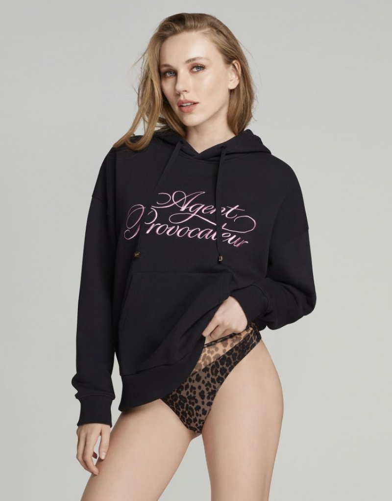 Agent Provocateur Rayley Oversized Hoodie レディース ウェア 黒 日本 | J1Q-1025