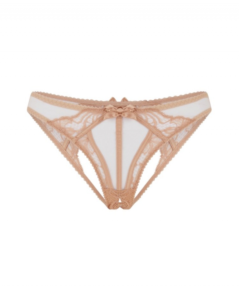 Agent Provocateur Rozlyn Ouvert レディース ニッカーズ Praline 日本 | V1T-8612