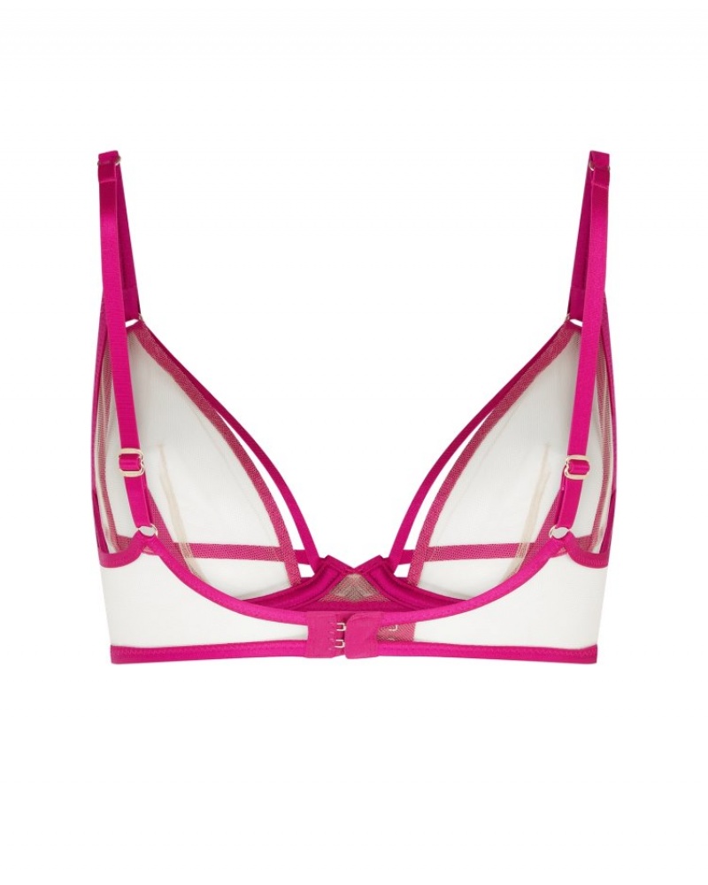 Agent Provocateur Rubi Plunge Underwired Bra レディース ブラ Magenta/Sand 日本 | R6T-8952