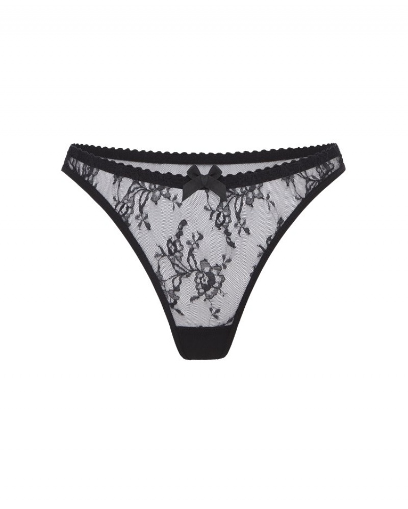 Agent Provocateur Sachaa ひも レディース Tバック 黒 日本 | S0T-3585