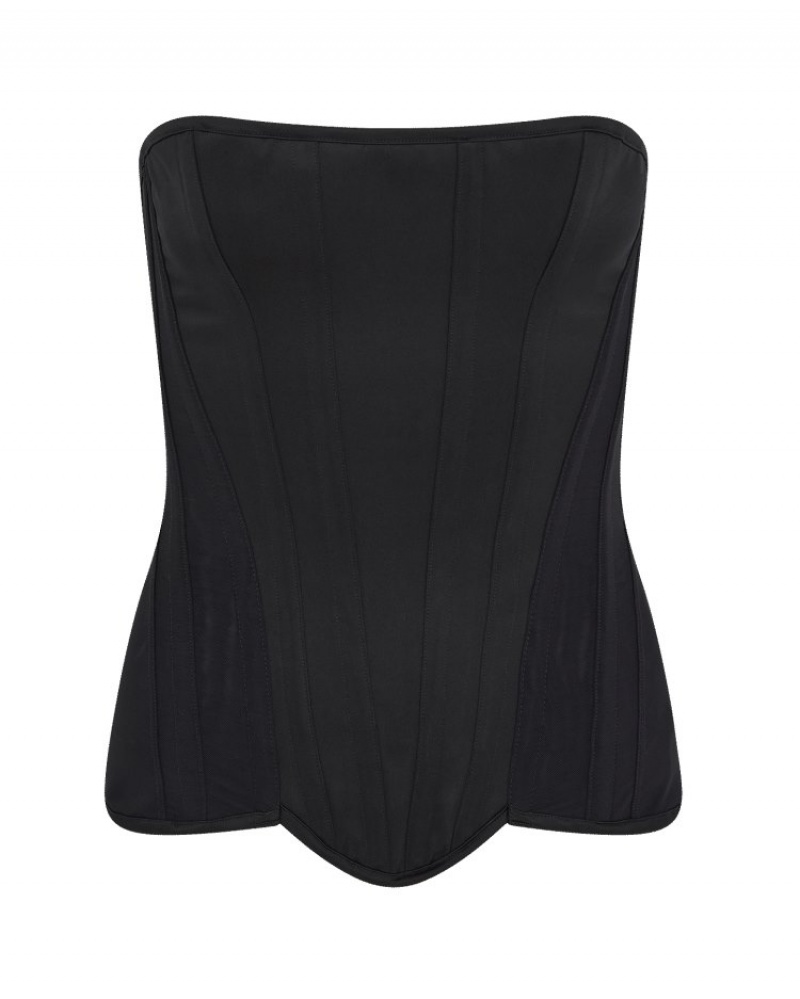 Agent Provocateur Scarlie Corset レディース ランジェリー 黒 日本 | Q2D-6091