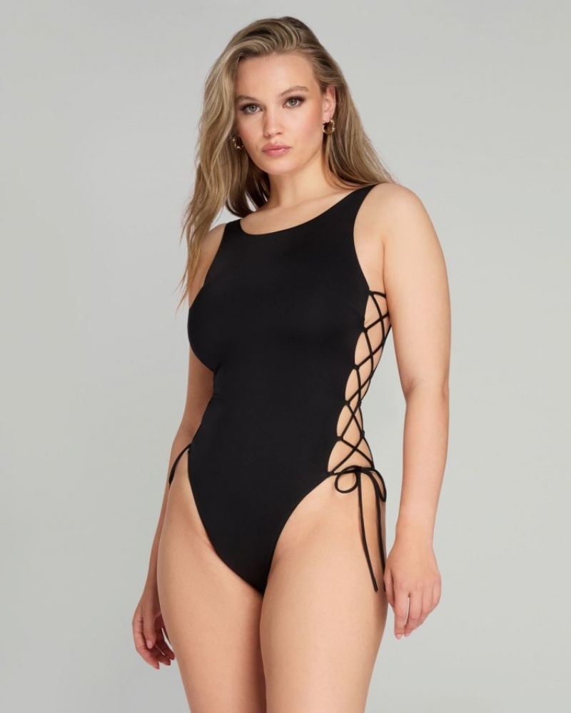 Agent Provocateur Sellena Swimsuit レディース 水着 黒 日本 | H4T-0781