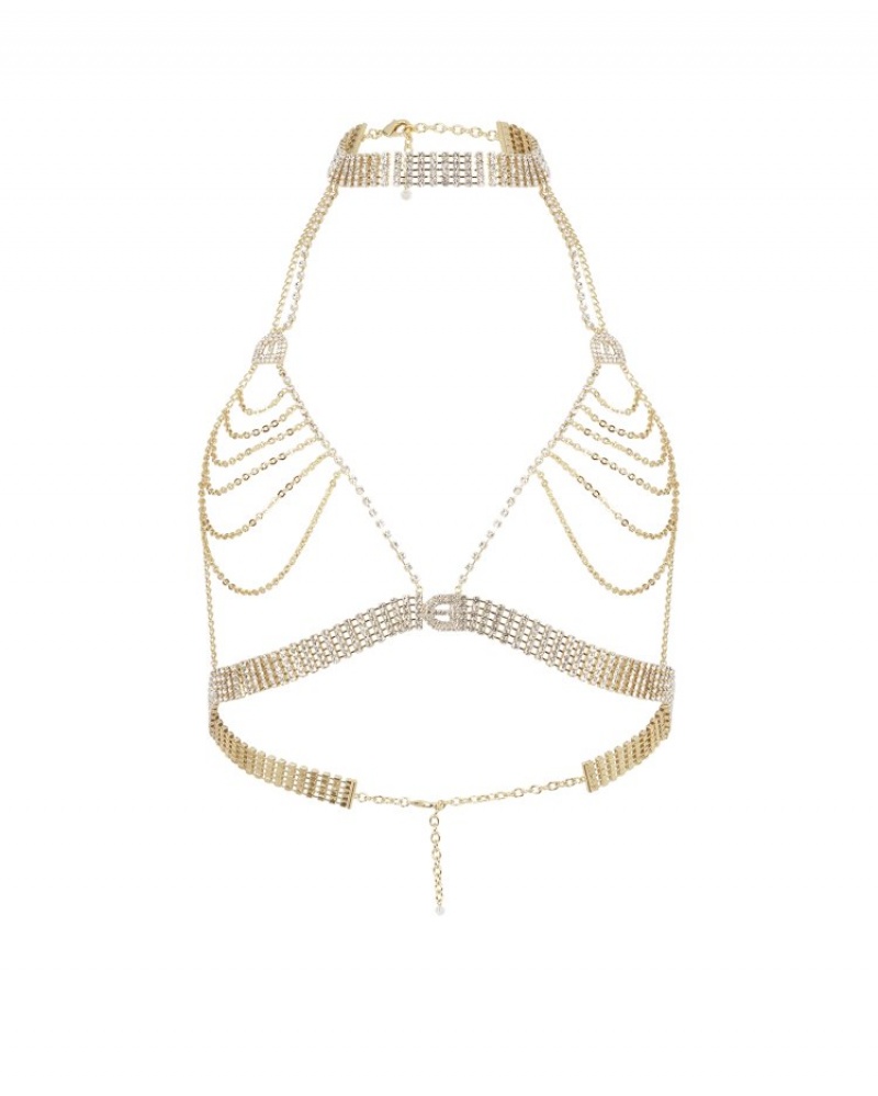 Agent Provocateur Shirelle Belt レディース カフス、チョーカー、ボディチェーン Gold/Crystal 日本 | M4H-4909