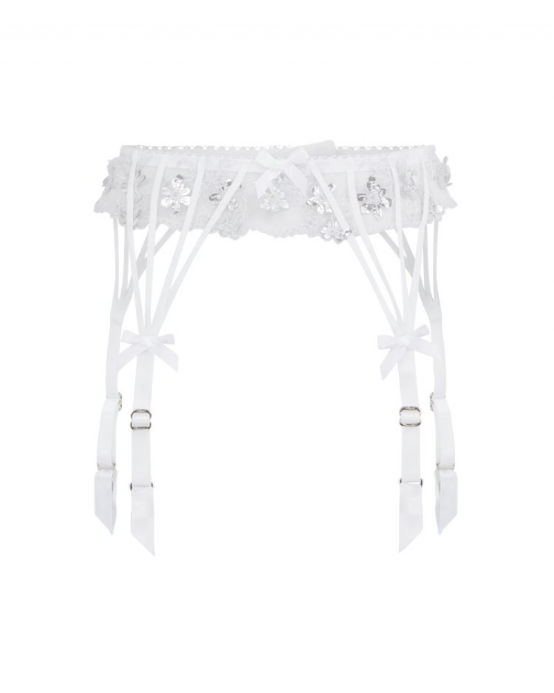 Agent Provocateur Skylee Garter レディース ガーター White/Silver 日本 | V4V-6568