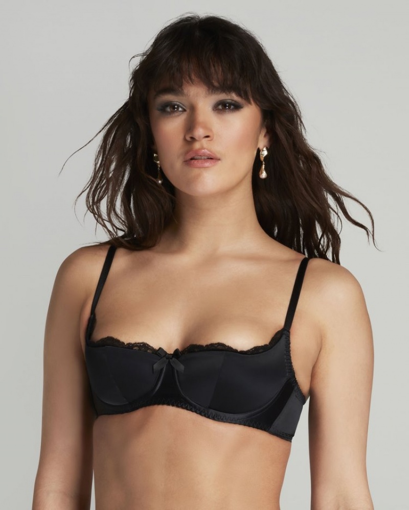 Agent Provocateur Sloane Balconette Underwired Bra レディース ブラ Black/Black 日本 | R1U-4342