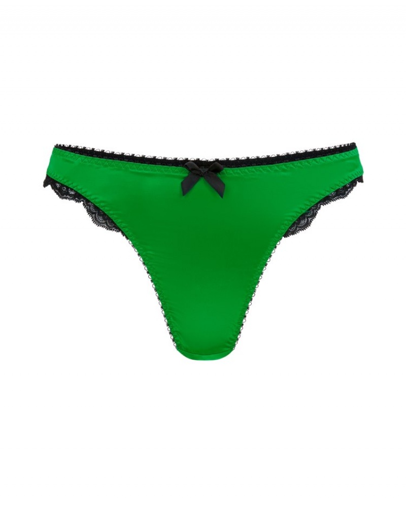 Agent Provocateur Sloane ひも レディース Tバック Green/Black 日本 | F5J-9511