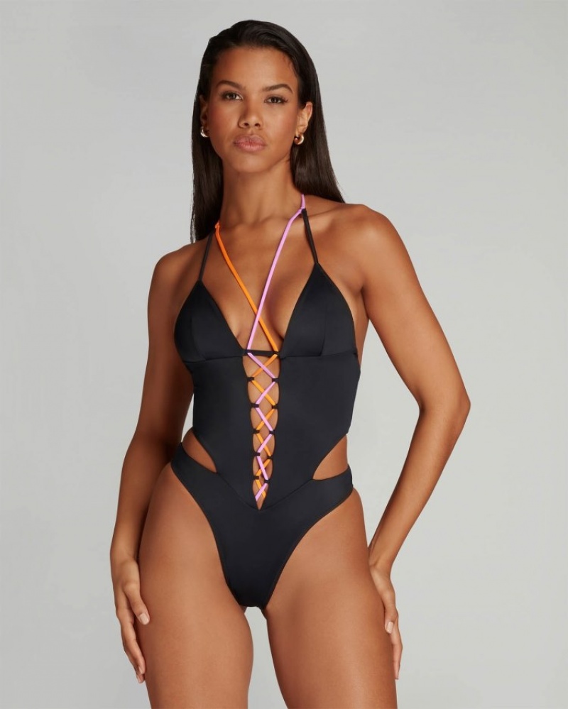 Agent Provocateur Steffi Swimsuit レディース 水着 黒 日本 | R3Q-7686