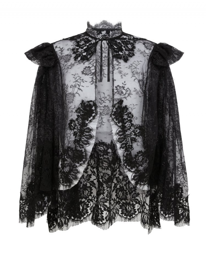 Agent Provocateur Tasmina Cape レディース ガウン 黒 日本 | L5K-6449