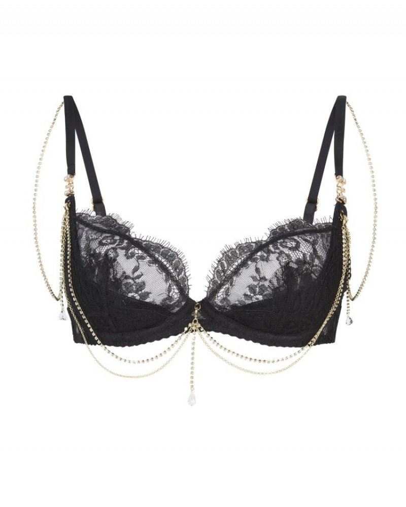 Agent Provocateur Tasmina Plunge Underwired Bra レディース ブラ 黒 日本 | G8H-3582