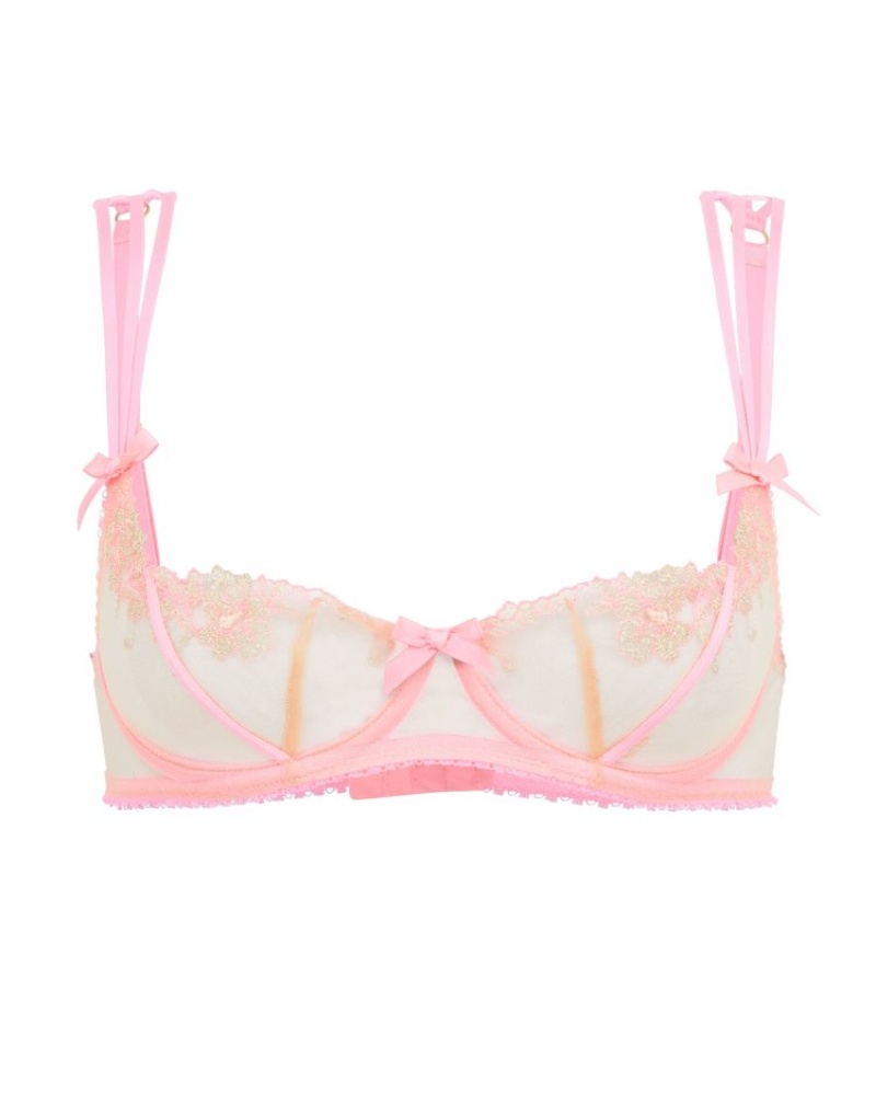 Agent Provocateur Tessy Balconette Underwired Bra レディース ブラ Pink/Sand 日本 | G2G-0324