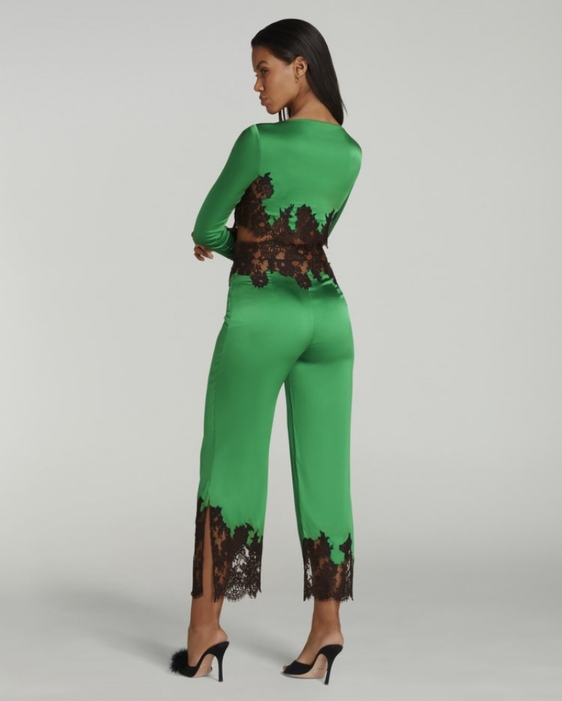 Agent Provocateur Trishya Pyjama Trouser レディース パジャマ Emerald/Black 日本 | Q0W-5205