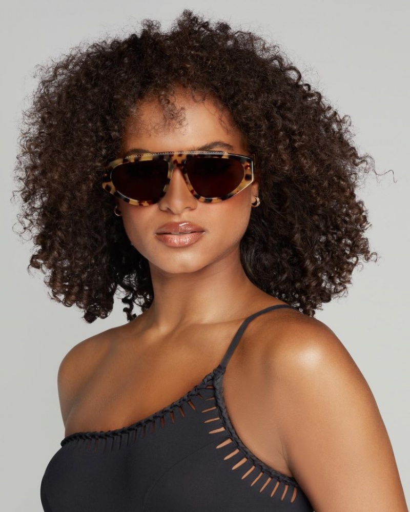 Agent Provocateur Tyrah Sunglasses レディース サングラス Tortoise/Black 日本 | I0K-6889