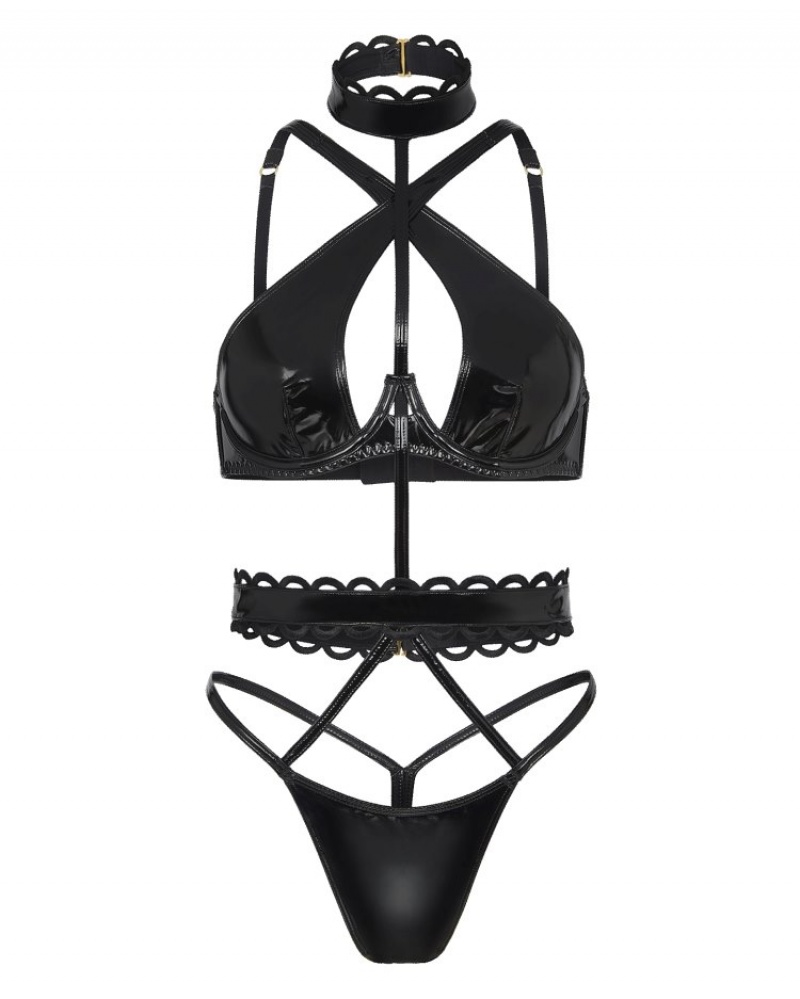 Agent Provocateur Zarya Ouvert レディース ニッカーズ 黒 日本 | N4Q-8092