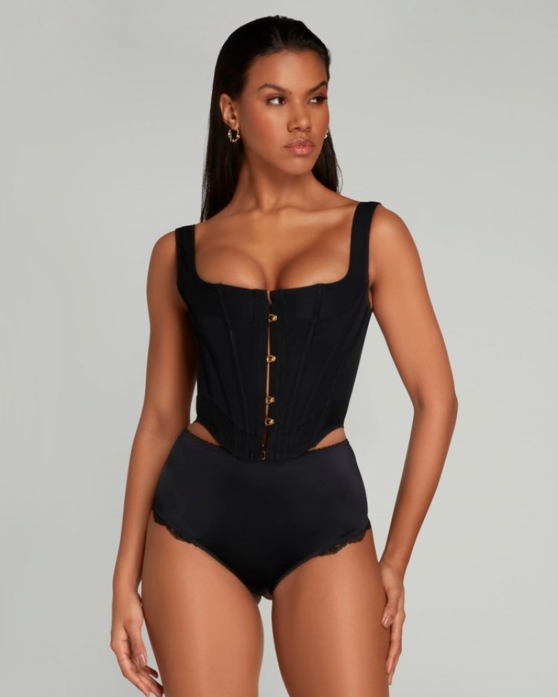 Agent Provocateur Zena Corset Top レディース ウェア 黒 日本 | C8Q-6773